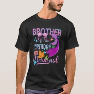 Camiseta Irmão Da Família De Sereias De Aniversário Que Cor