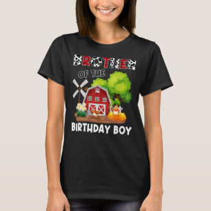 Camiseta Irmão Da Família De Vacas De Criador De Aniversári