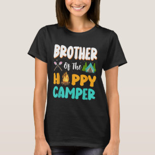 Camiseta Irmão Da Família Happy Camper Camping Aniversário