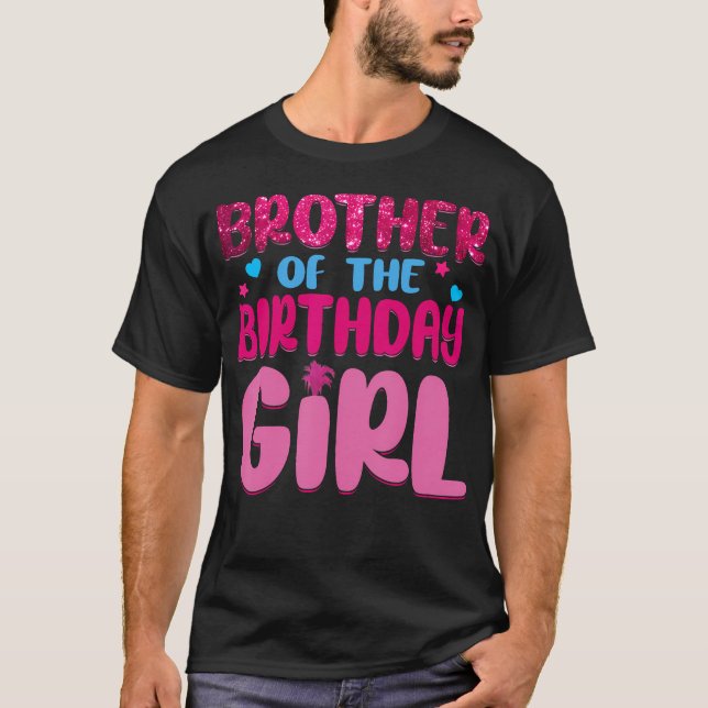 Camiseta Irmão Da Festa Da Família Aniversário Decorati (Frente)