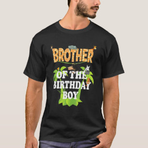 Camiseta Irmão Da Festa De Animais Do Tema Do Jardim Zoológ