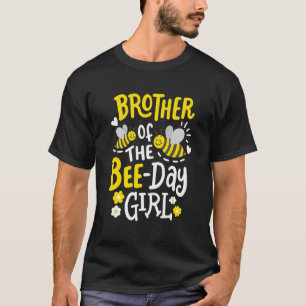 Camiseta Irmão da Festa de aniversário da Bee Day Girl