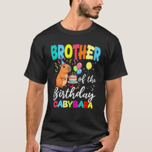 Camiseta Irmão Da Festa De Aniversário Da Rapariga De Capyb