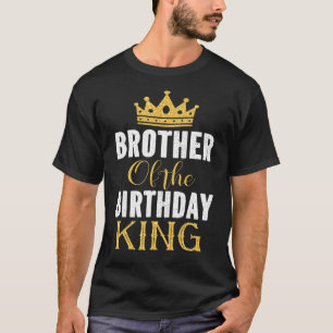 Camiseta Irmão Da Festa De Aniversário Do Rei Boys Para