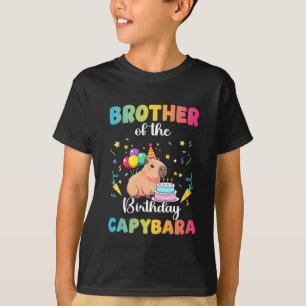 Camiseta Irmão Da Garota De Aniversário, Capybara Bday Part