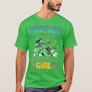 Camiseta Irmão da Garota de Aniversário Jogo de Vídeo Engra