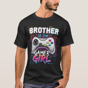 Camiseta Irmão Da Garota Gamer Correspondendo Ao Jogo De Ví