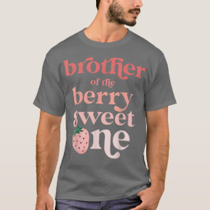 Camiseta Irmão da Morango Doce Fruta Primeiro Bi
