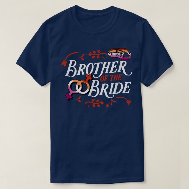Camiseta Irmão Da Noiva Que Corresponde À Parte De Casament (Frente do Design)