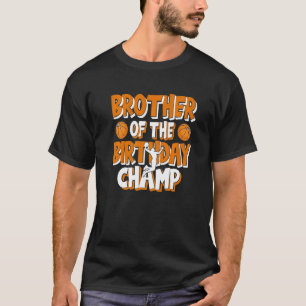 Camiseta Irmão Da Peça De Basquete De Boys De Aniversário