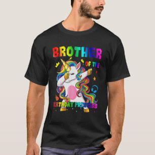 Camiseta Irmão Da Princesa Aniversário Dabbing Unicorn G
