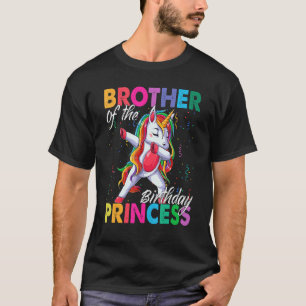 Camiseta Irmão Da Princesa De Aniversário Dabbing Unic