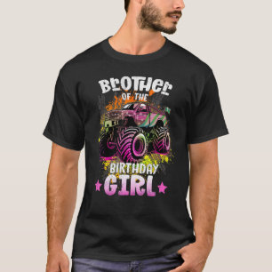 Camiseta Irmão Da Rapariga De Aniversário De Um Monstro De 