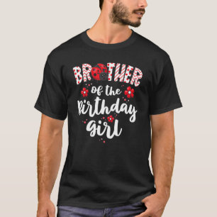Camiseta Irmão Da Rapariga De Aniversário Que Corresponde À