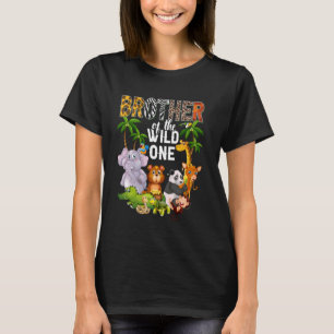 Camiseta Irmão Da Selvagem De Um Aniversário, O Zoológico D