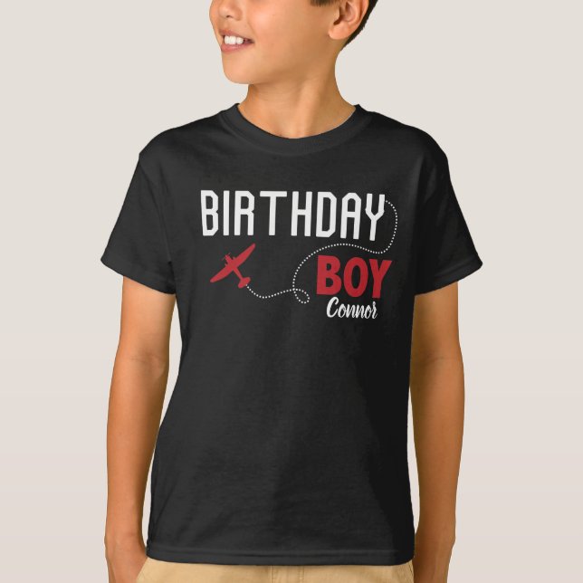Camiseta Irmão da tripulação de voo do Birthday Boy (Frente)