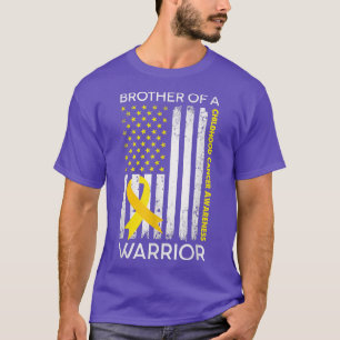 Camiseta Irmão De Bandeira Dos EUA, Cancer De Infância Do G
