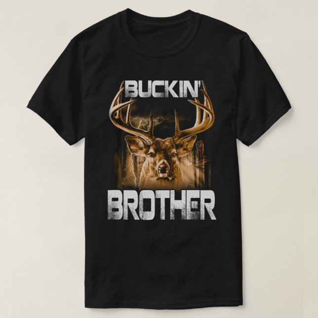 Camiseta Irmão de Buckin Deer Hunter (Frente do Design)