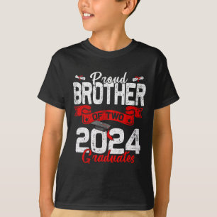 Camiseta Irmão De Dois Formandos Cl 2024 Graduação De Gêmeo