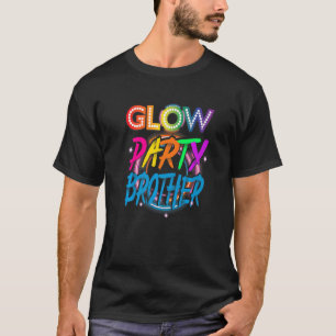 Camiseta Irmão de Festa Brilhante Efeito Splatter de Tinta
