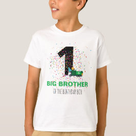Camiseta Irmão de Festa de aniversário de Caminhão de Lixo 