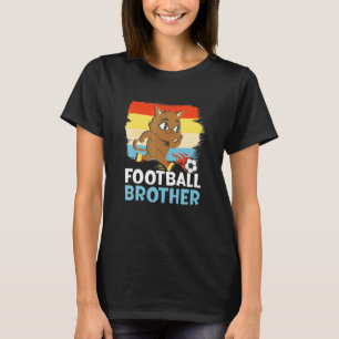 Camiseta Irmão de Futebol Com Um Gato Para Irmãos