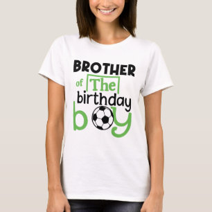 Camiseta Irmão de Futebol Menino de Aniversário Festa de Fu