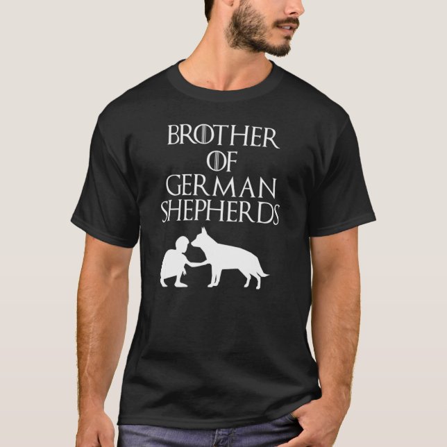 Camiseta Irmão De German shepherd Cute E010290 (Frente)