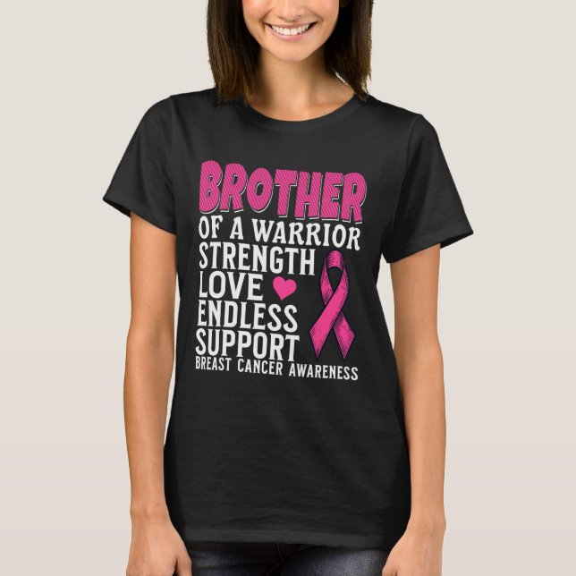 Camiseta Irmão de um Cancer de guerreiro de consciência (Frente)