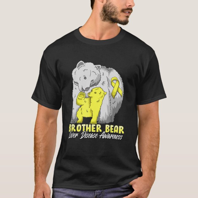 Camiseta Irmão De Uma Criança Com Doença Hepática Irritada (Frente)