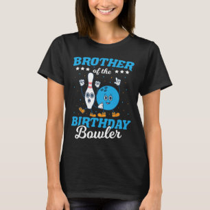 Camiseta Irmão Do Aniversário Bowler - Meninos Engraçados B