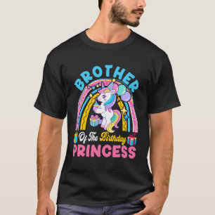 Camiseta Irmão Do Aniversário Fofo Princesa Engraçado Unico