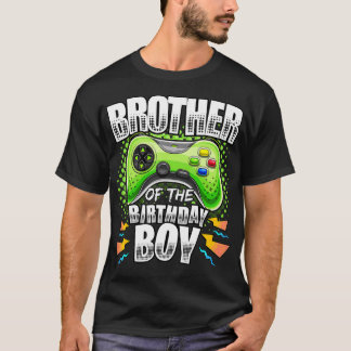 Camiseta Irmão do Aniversário Jogo de Vídeo Correspondente 