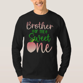 Camiseta Irmão Do Aniversário Um Pêssego 1rua Fruta De Verã