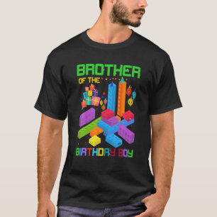 Camiseta Irmão Do Bloco De Celebração De Criança De Anivers