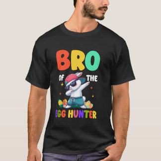 Camiseta Irmão do Caçador de Ovos Coelho Dabbing Páscoa Ani