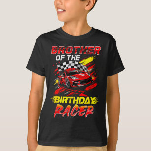 Camiseta Irmão Do Carro De Corrida De Aniversário Festa