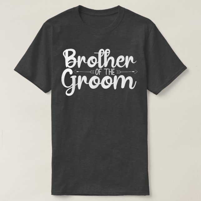 Camiseta Irmão Do Casamento Engraçado Ou Solteiro (Frente do Design)