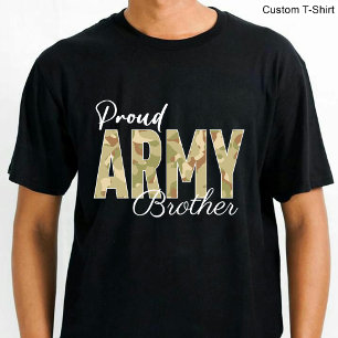 Camiseta Irmão do Exército Orgânico / Negro da Família Mari