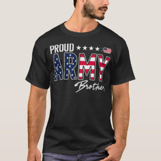 Camiseta Irmão do Exército Orgulhoso de Bandeira dos EUA