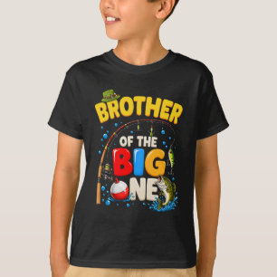 Camiseta Irmão Do Grande Peixe Pescaria Garoto De Aniversár