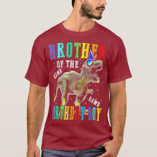Camiseta Irmão Do Jovem Dinossauro De Aniversário