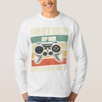 Camiseta Irmão Do Jovens Jogadores De Aniversário