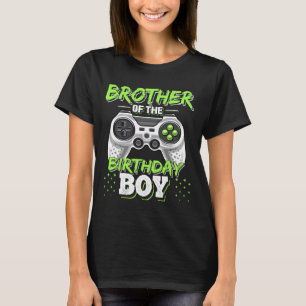 Camiseta Irmão Do Menino Do Aniversário Correspondente Jogo