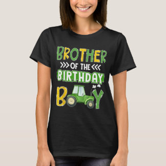 Camiseta Irmão Do Menino Do Trator De Aniversário Caminhões