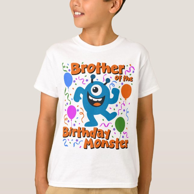 Camiseta Irmão do Monstro de Aniversário  (Frente)