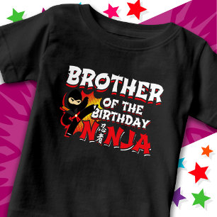 Camiseta Irmão do Ninja de Aniversário no Estilo de Quadrin