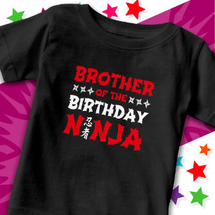 Camiseta Irmão do Ninja do Aniversário Festa de Karate para
