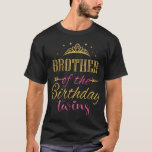 Camiseta Irmão Do Partido Birthday Twins Kids<br><div class="desc">Espero que goste 45</div>