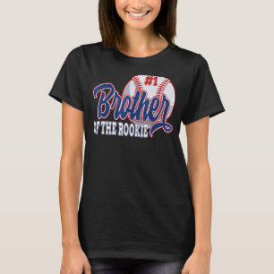 Camiseta Irmão Do primeiro aniversario Rookie Baseball Base